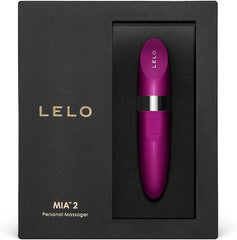 LELO Mia 2 Lipstick Vibrator elegantly presented in its luxury packaging - the ultimate lipstick vibrator for modern desires.