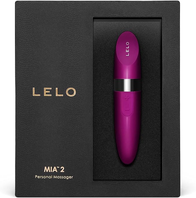 LELO Mia 2 Lipstick Vibrator elegantly presented in its luxury packaging - the ultimate lipstick vibrator for modern desires.