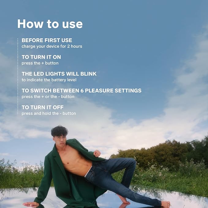 Instructions on how to use the LELO TOR 2 Waterproof Vibrating Cock Ring, detailing the user interface and pleasure settings.