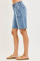 RISEN 2-Button Slouchy Jorts with Pockets -