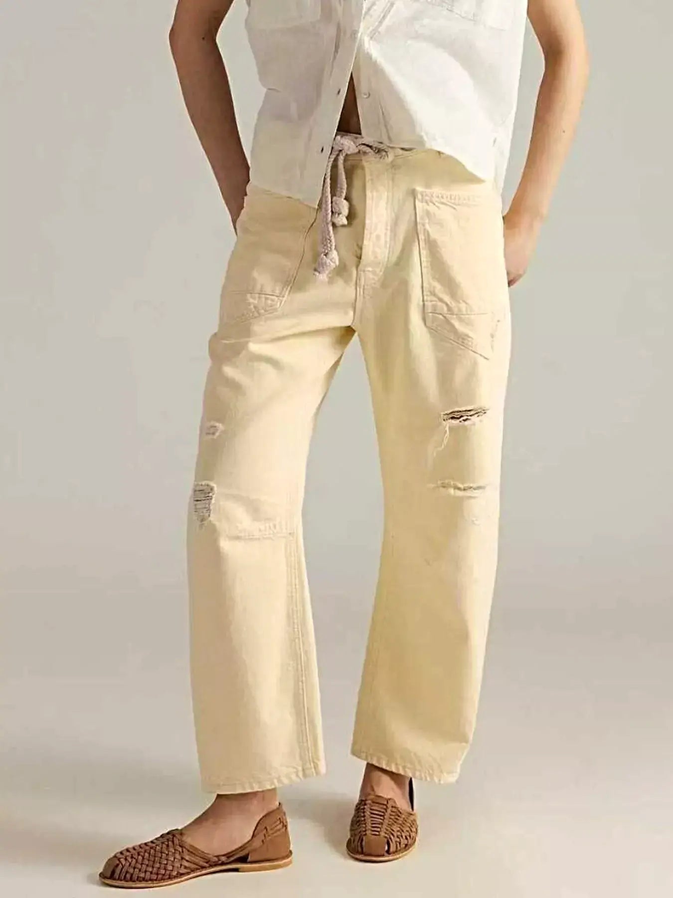 Washed Relaxed Fit Jeans -