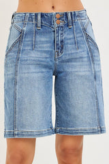 RISEN 2-Button Slouchy Jorts with Pockets -