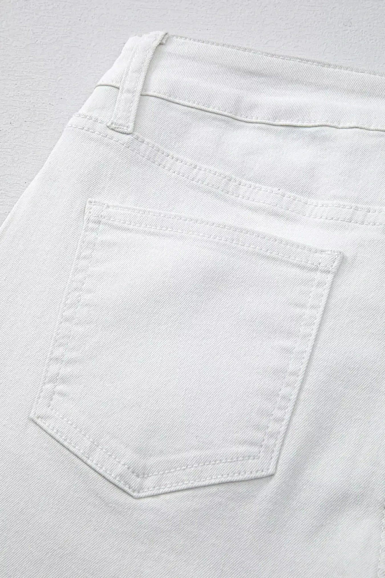 High-Waisted Straight Leg Jeans -