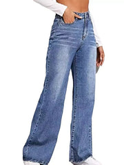 High-Waisted Wide Leg Jeans -