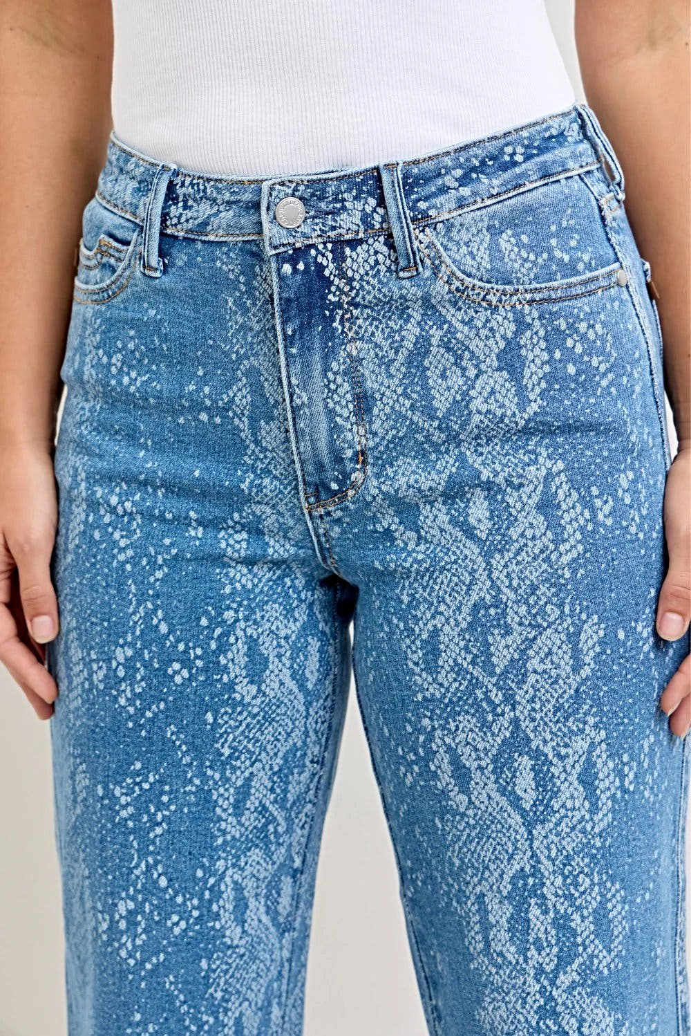 Judy Blue High Rise Ankle Wide Leg Jeans -