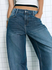 Wide Leg Washed Jeans -