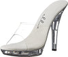 Ellie Shoes IS-E-405-Vanity 4" Heel Clear Mule fyrir konur, Stærð 11 Ellie Shoes