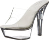 รองเท้า Ellie IS-E-601-Vanity 6 "Heel Mule Colors Black Clear-Black Clear Ellie Shoes