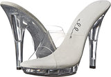 Ellie Shoes IS-E-405-Vanity 4" Heel Women's Clear Mule., Size 11 Ellie Shoes