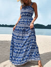 Perfee Printed Square Neck Sleeveless Maxi Dress