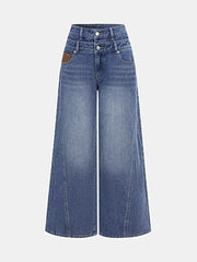 High Waist Wide Leg Jeans -
