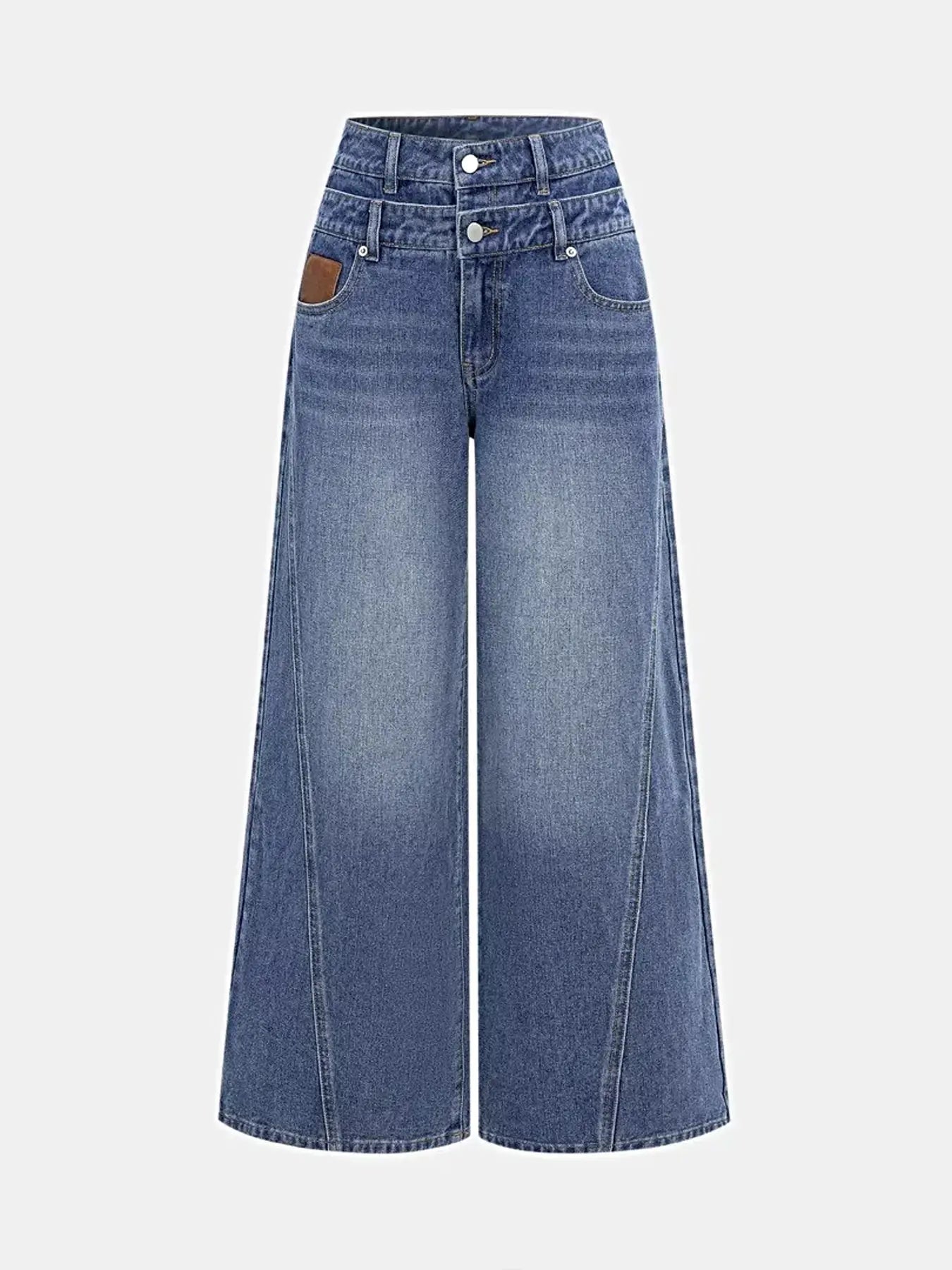 High Waist Wide Leg Jeans -