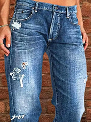 Full Size Distressed Raw Hem Jeans Plus Size -