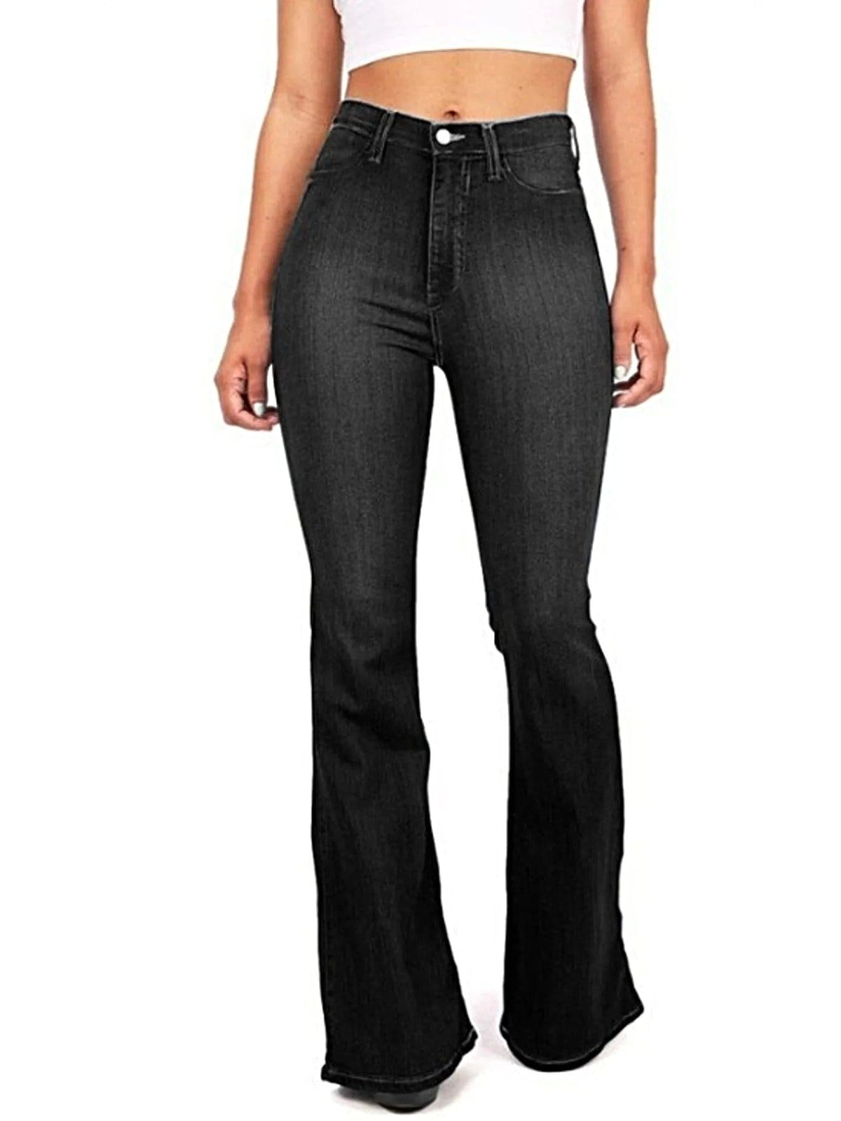 Full Size High-Waisted Bootcut Jeans Plus Size -