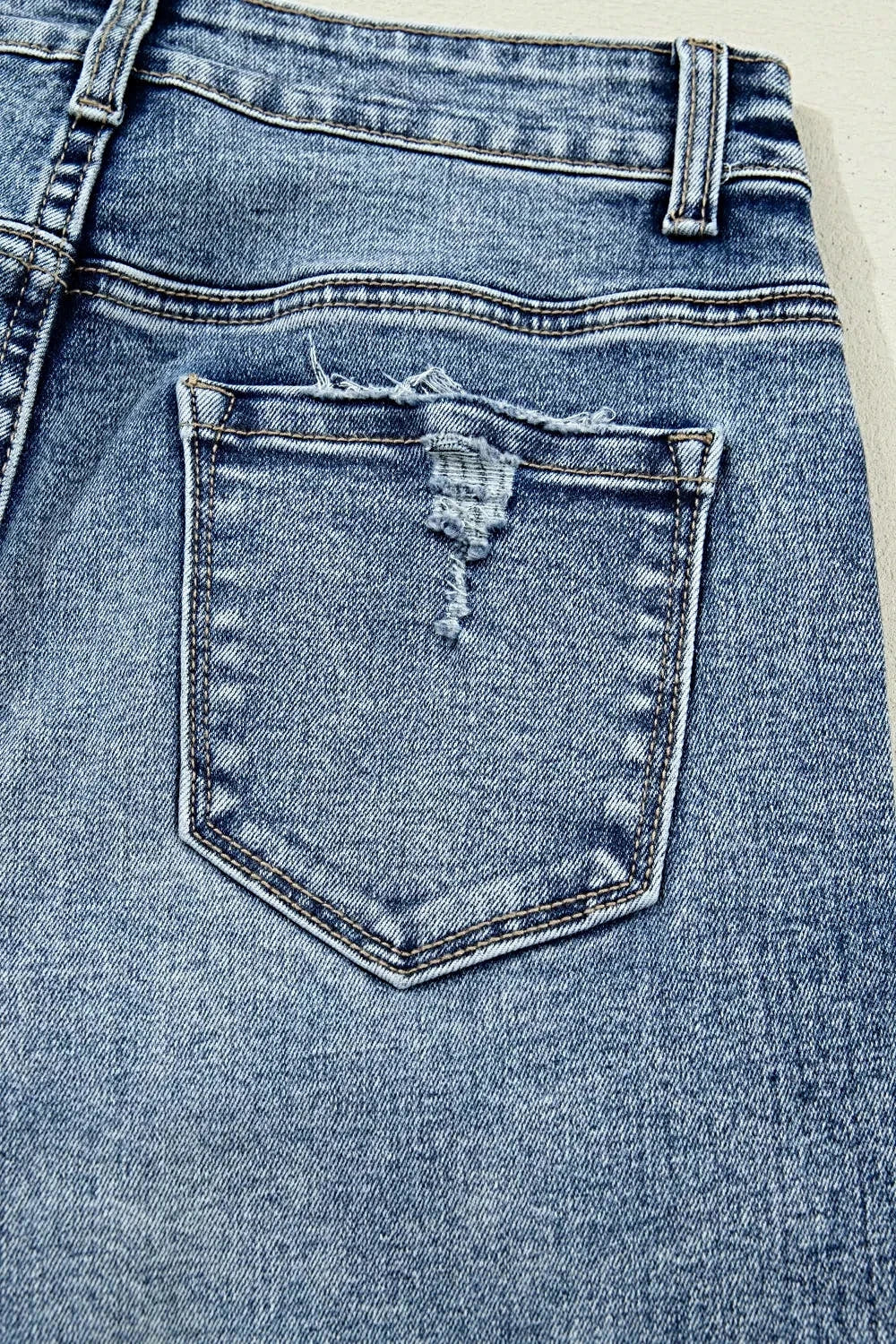 Cuffed Straight Loose Jeans -