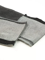High Waist Distressed Straight Leg Jeans -