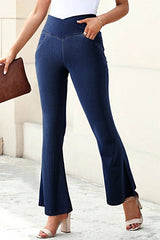 High-Waisted Flare Jeans -