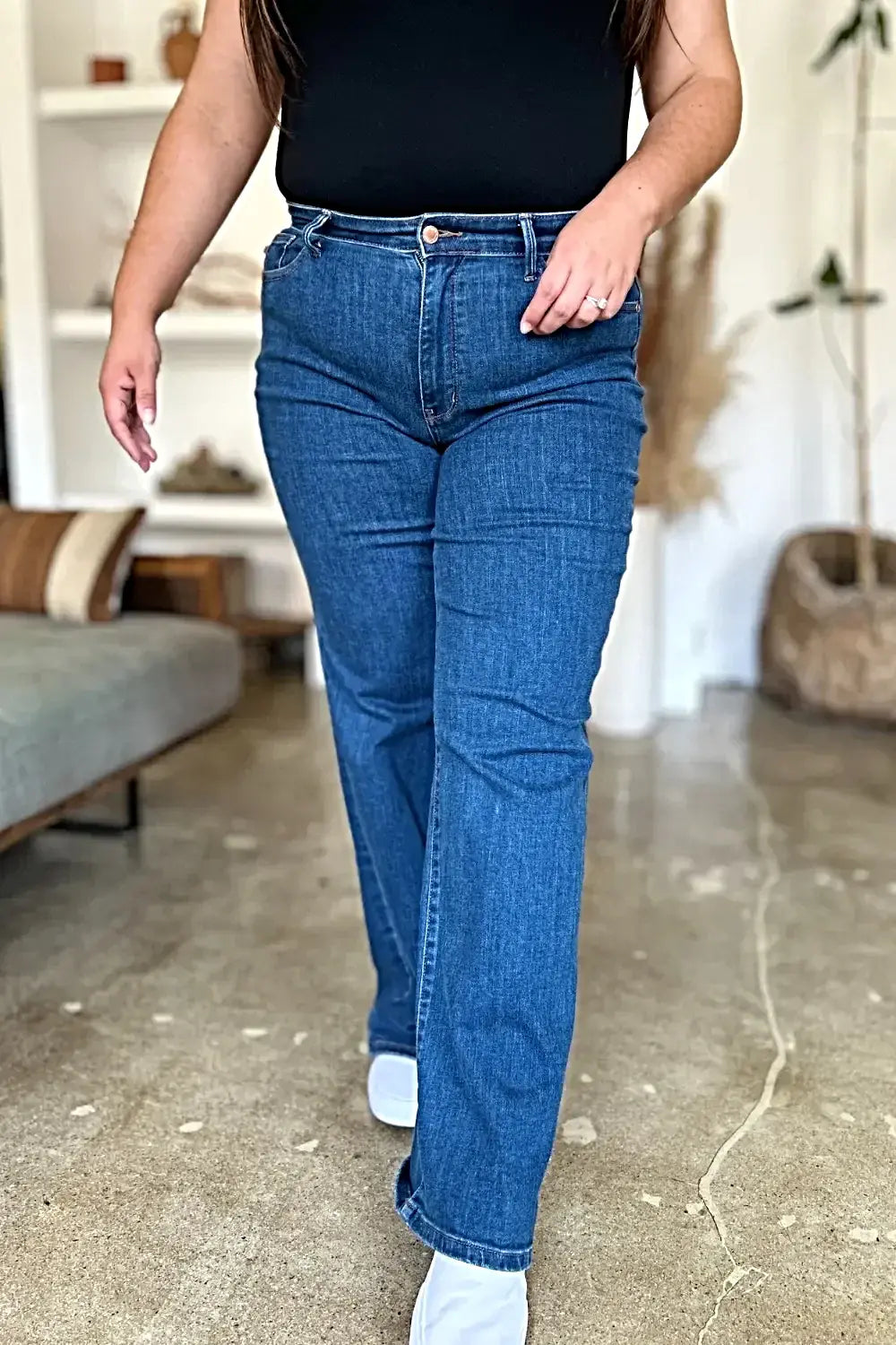 Judy Blue Full Size High Rise Straight Jeans -