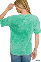 Zenana Halo Washed Relaxed Fit Tee -