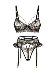 Vanessa Golden Clover Lingerie Set - 3 pcs set