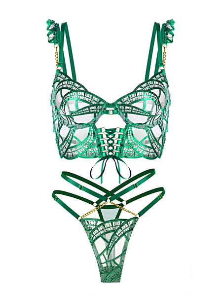 Luxe Green Metallic Foil Adjustable Set - 2 pcs set
