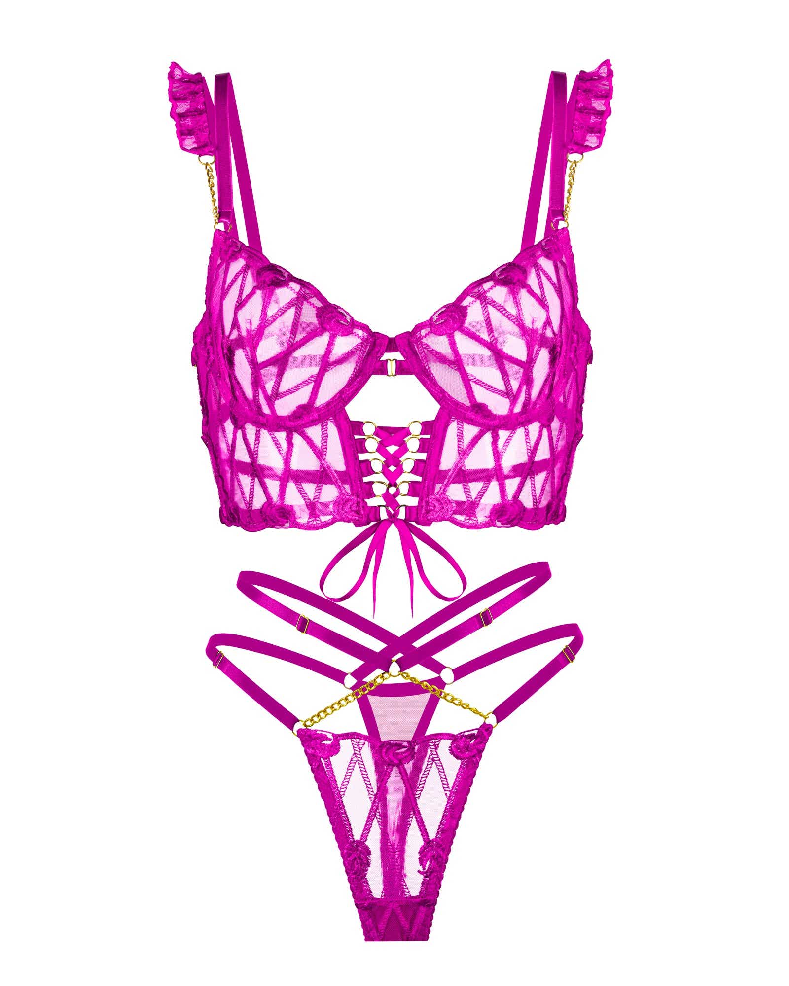 Wearing the Adriana Rose Pink Lingerie Set against a luxurious backdrop, highlighting its elegance and style as a premier pink lingerie set.