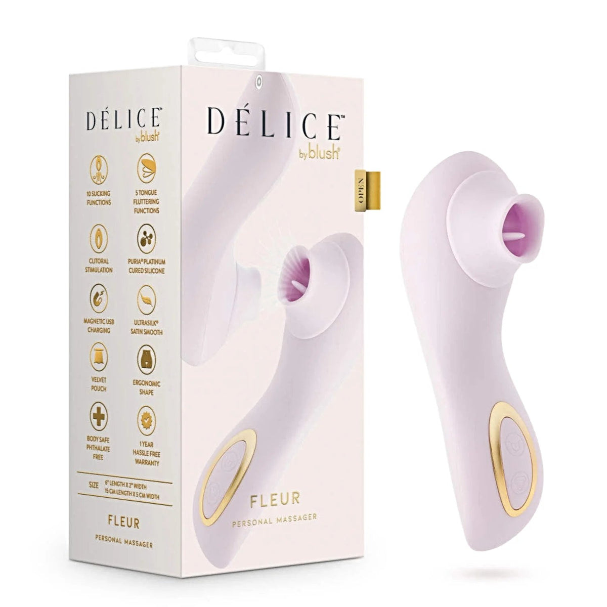 Blush Delice Fleur Suction Vibe - Barely Purple - MATURE