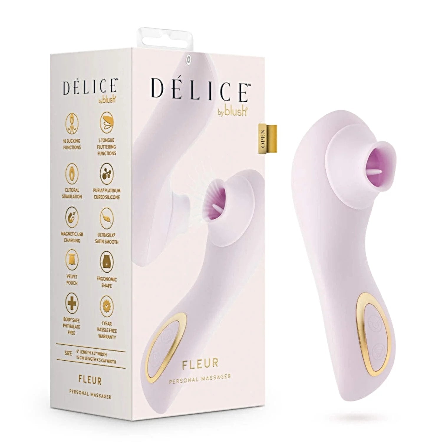 Blush Delice Fleur Suction Vibe - Barely Purple - MATURE