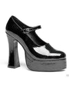 艾莉鞋 IS-E-557-Eden 5 英寸厚跟女式玛丽珍鞋，黑色，10 码-性感鞋-艾莉鞋-黑色-10-SatinBoutique