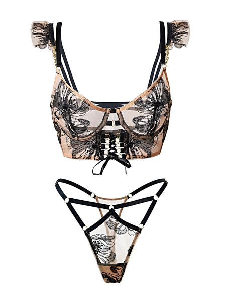 Diana Black Sculpting Body Lingerie Set - 2 pcs set