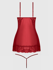 HARLOW LACE & MESH BABYDOLL & G-STRING SET -