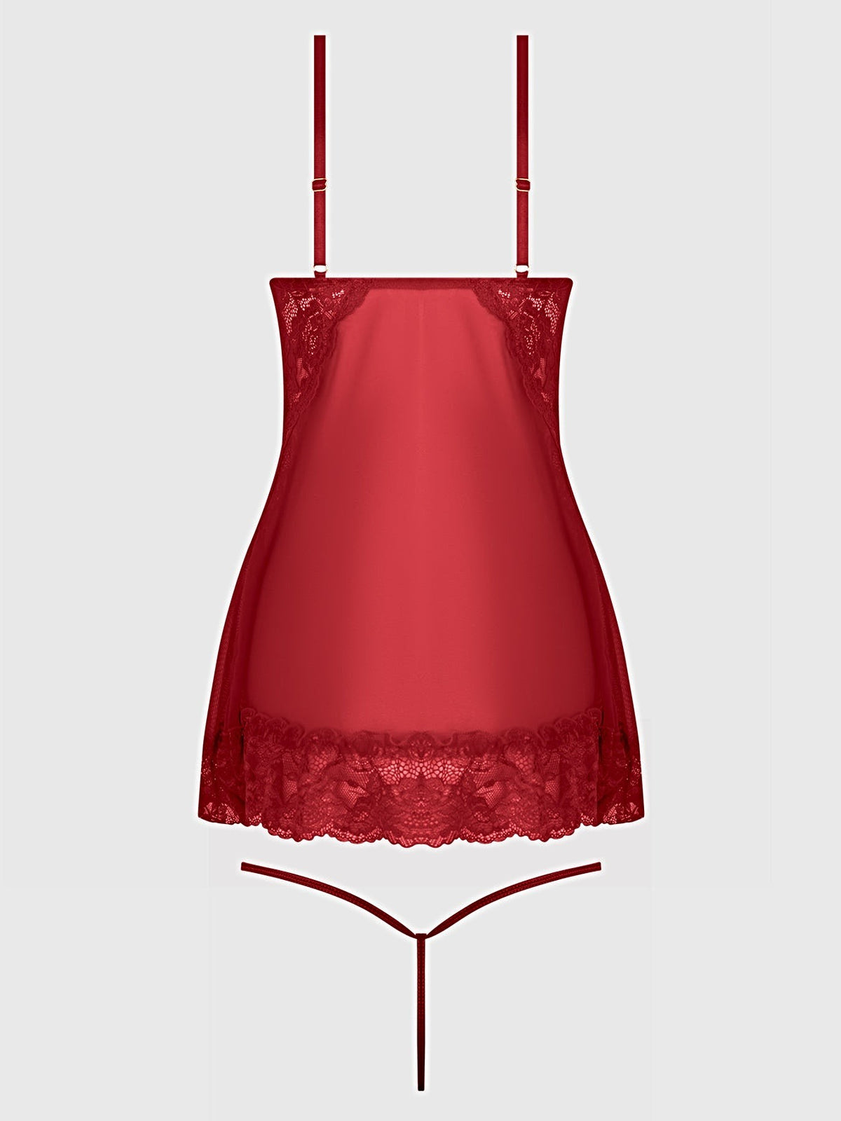 HARLOW LACE & MESH BABYDOLL & G-STRING SET -