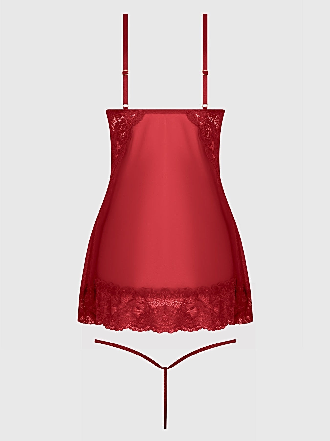 HARLOW LACE & MESH BABYDOLL & G-STRING SET -