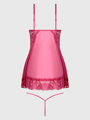 HARLOW LACE & MESH BABYDOLL & G-STRING SET -