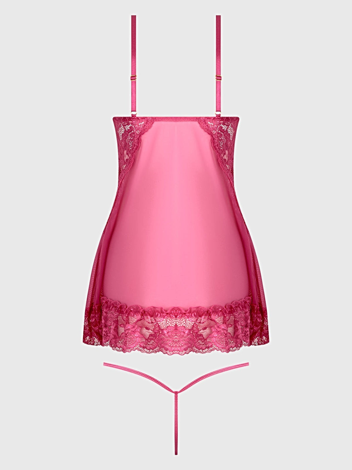 HARLOW LACE & MESH BABYDOLL & G-STRING SET -