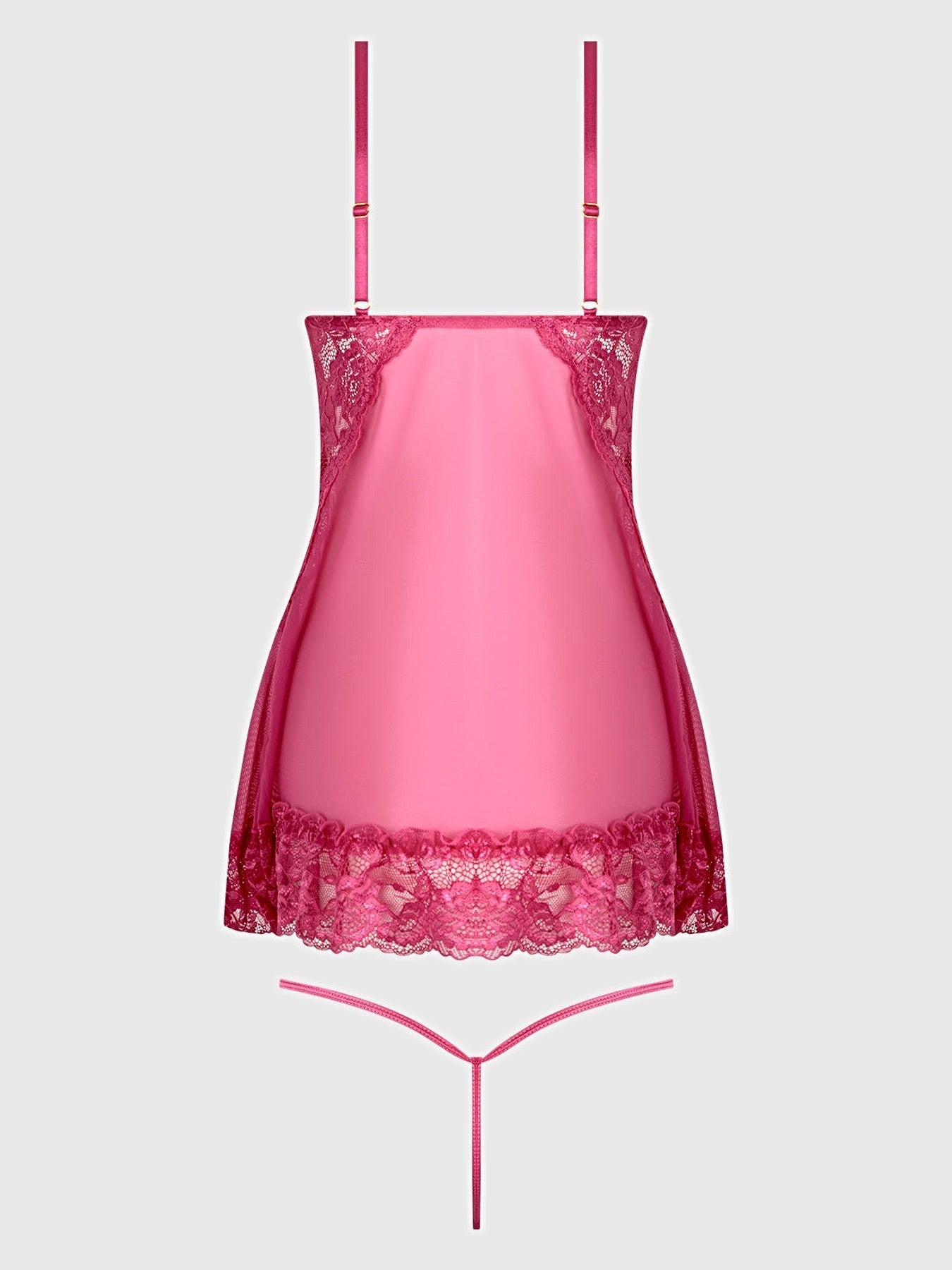 HARLOW LACE & MESH BABYDOLL & G-STRING SET -