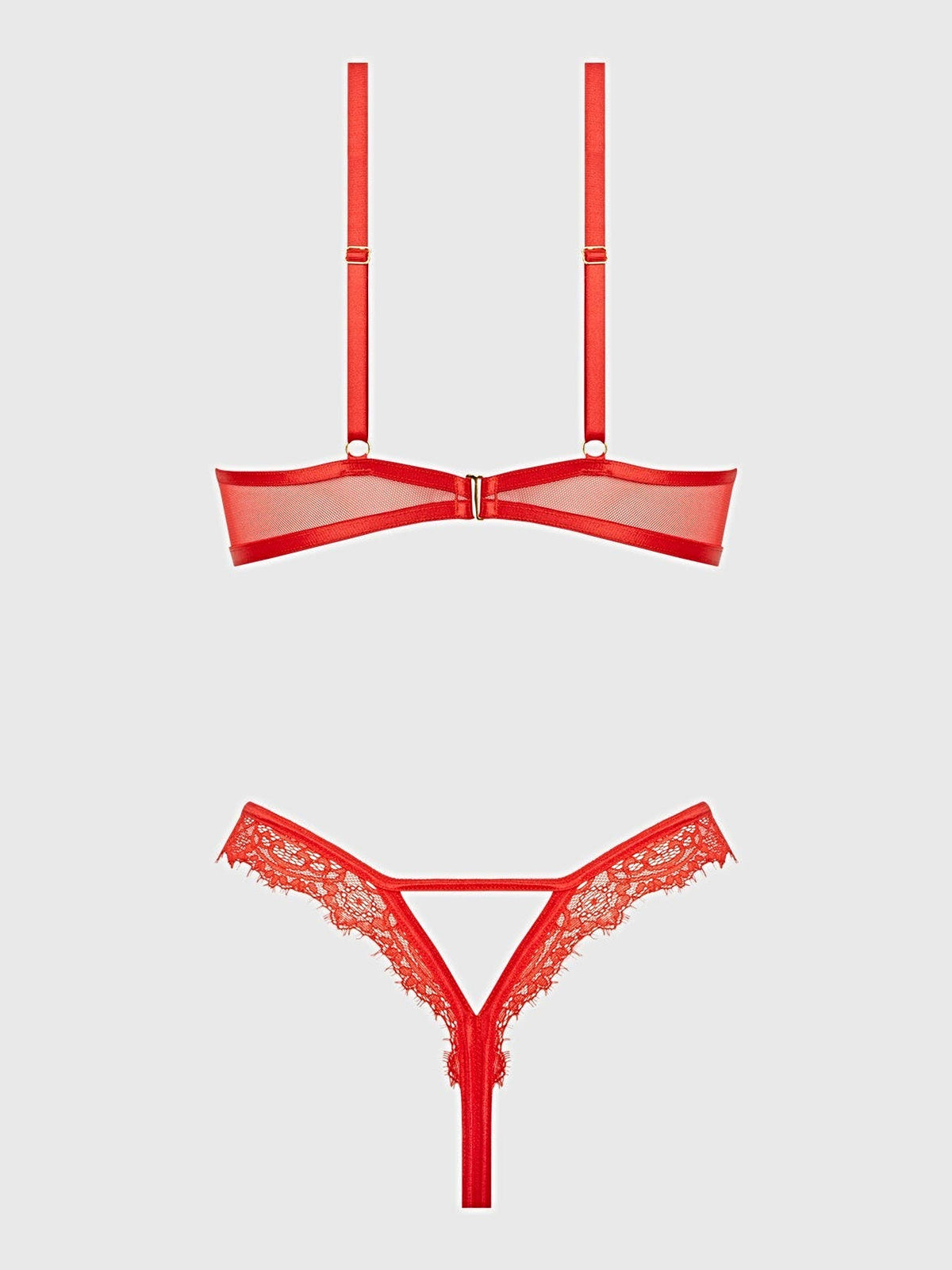 NADIA LACE & MESH CUTOUT TEDDY -