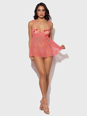 PORTIA SWISS DOT BABYDOLL & G-STRING SET -