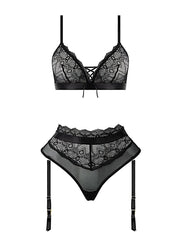 VIVIENNE LACE & MICRO BRALETTE & THONG SET -