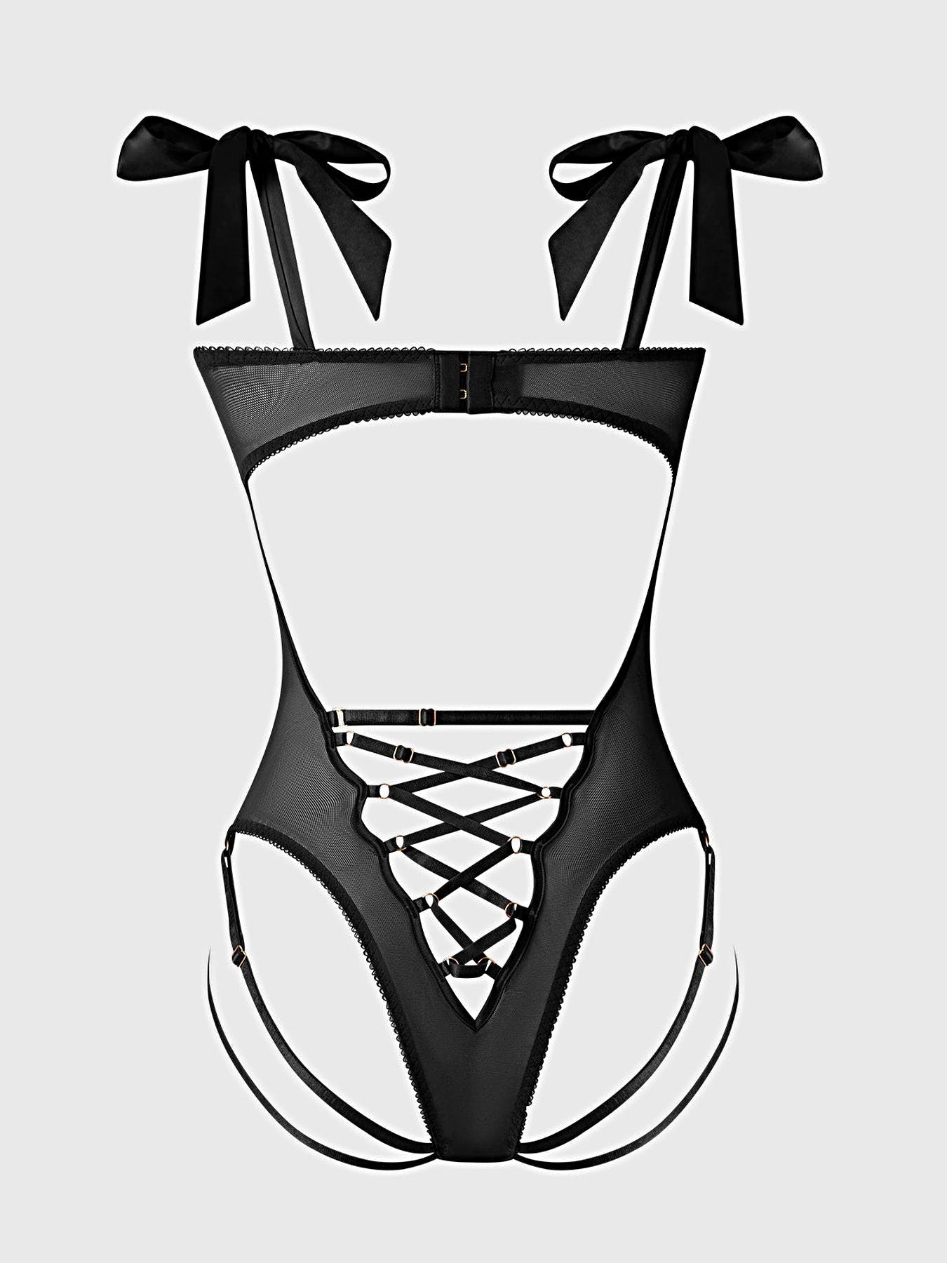 ROSALIE EMBROIDERED LACE TEDDY -