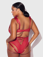 ROSALIE EMBROIDERED LACE TEDDY -