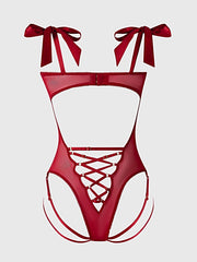 ROSALIE EMBROIDERED LACE TEDDY -