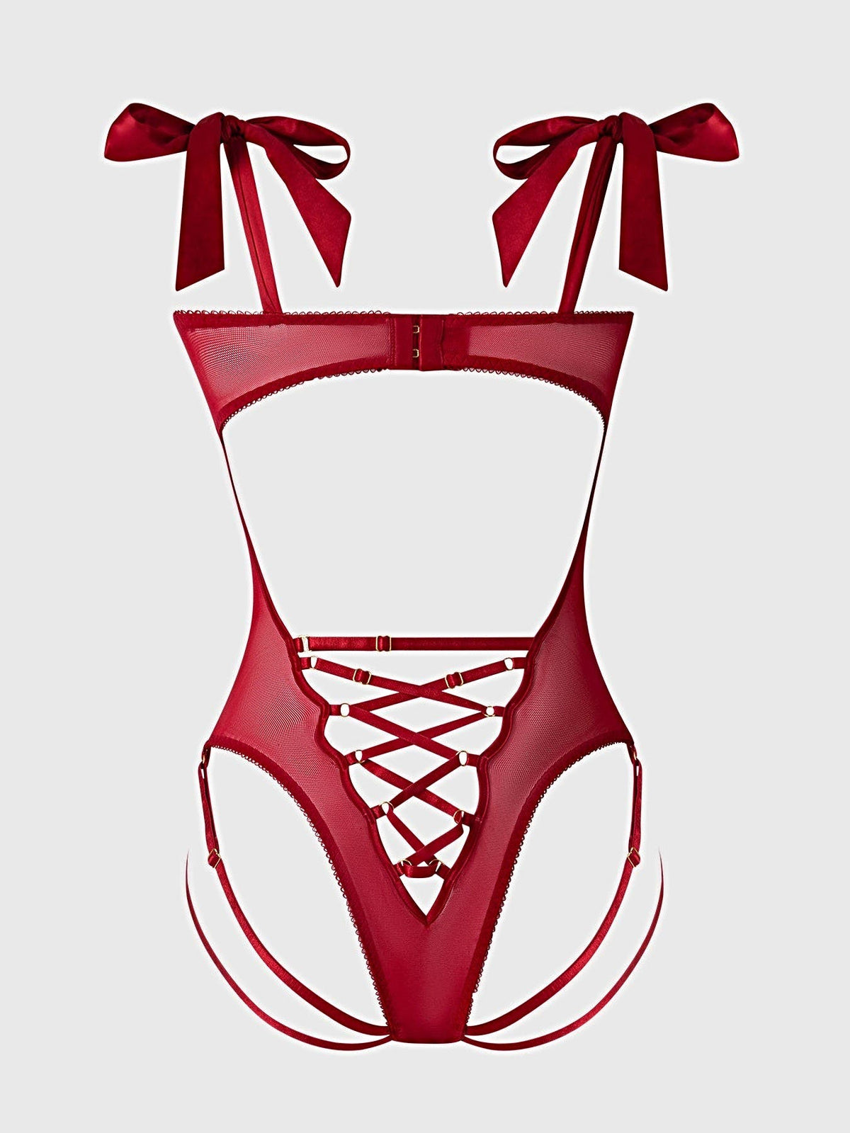 ROSALIE EMBROIDERED LACE TEDDY -
