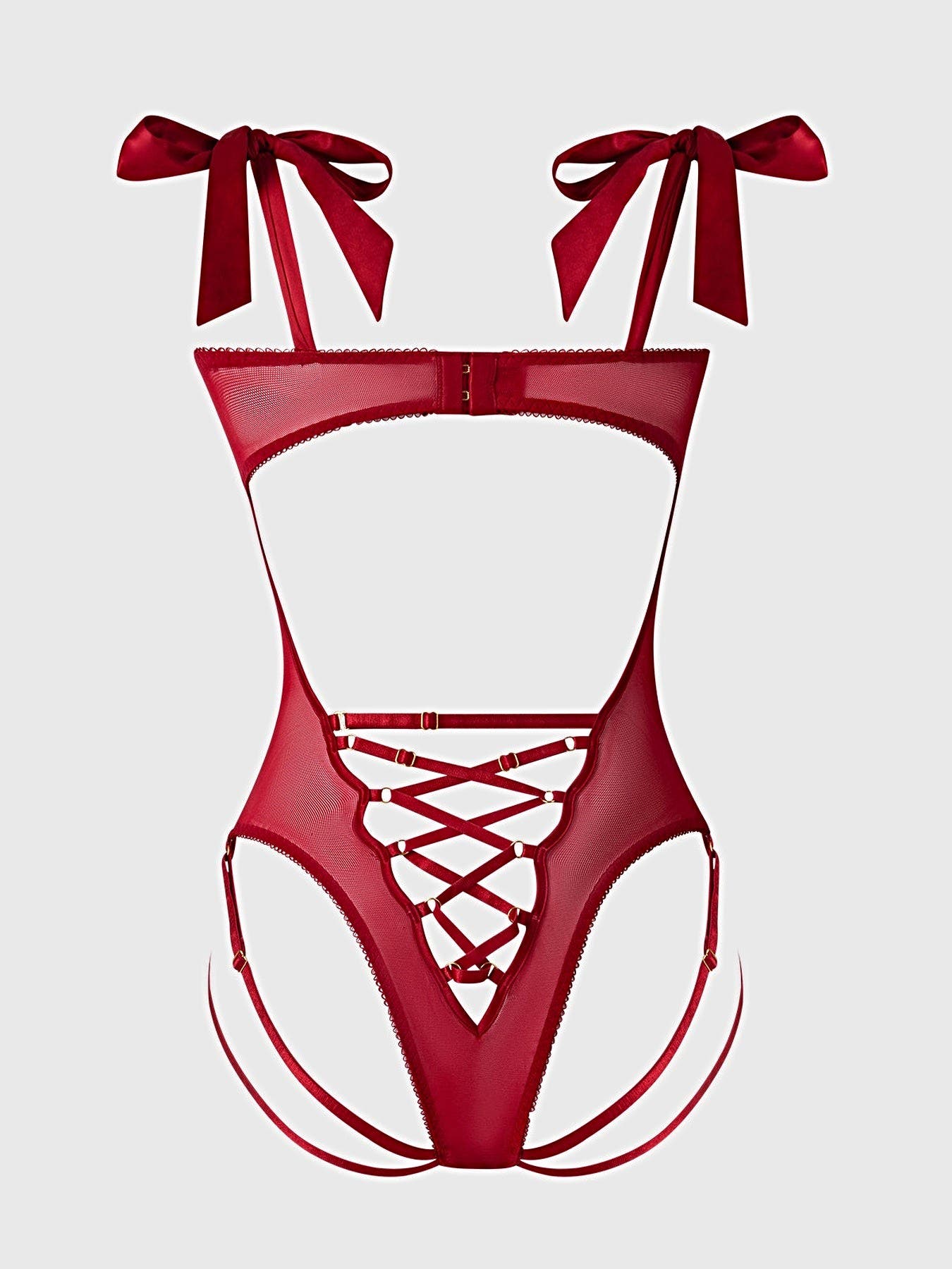 ROSALIE EMBROIDERED LACE TEDDY -