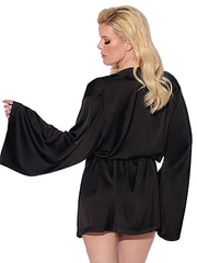 BRIGETA SHORT SATIN ROBE -