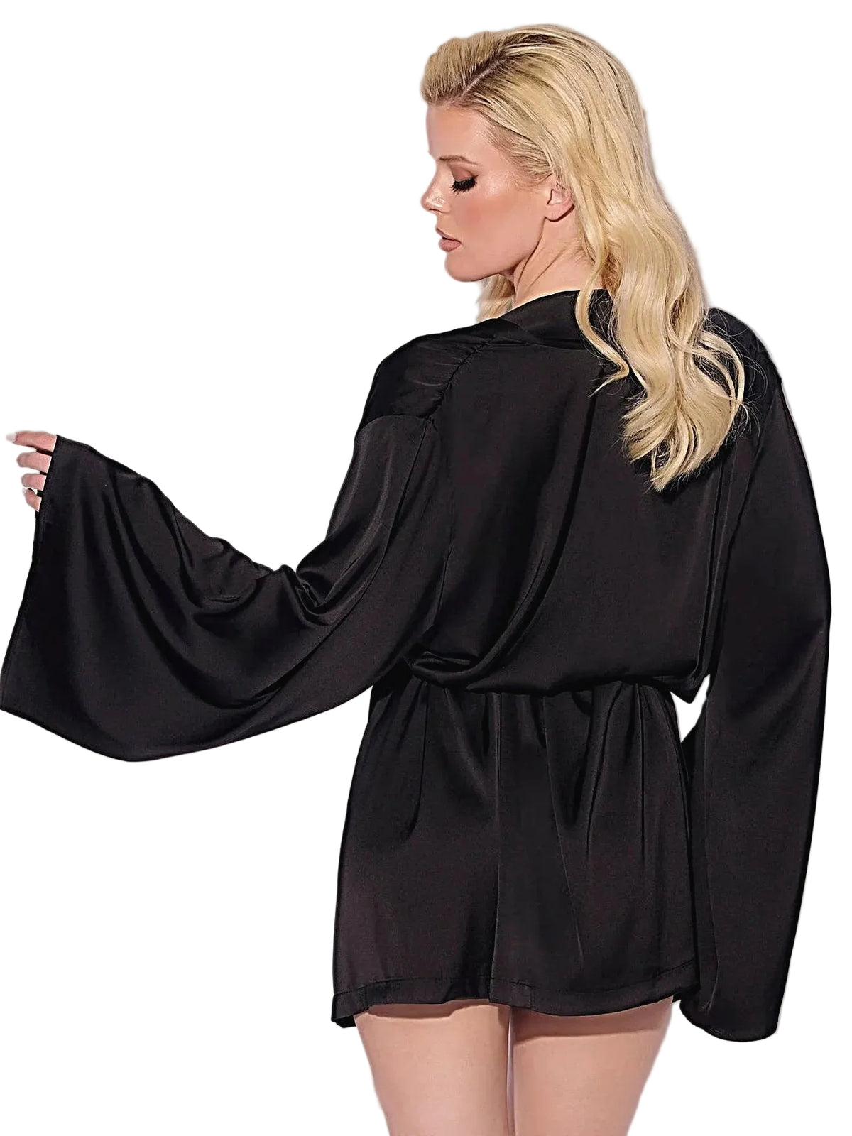 BRIGETA SHORT SATIN ROBE -