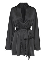 BRIGETA SHORT SATIN ROBE -