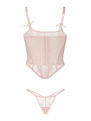 JOCELYN LACE UNDEREWIRE BUSTIER & G-STRING SET -