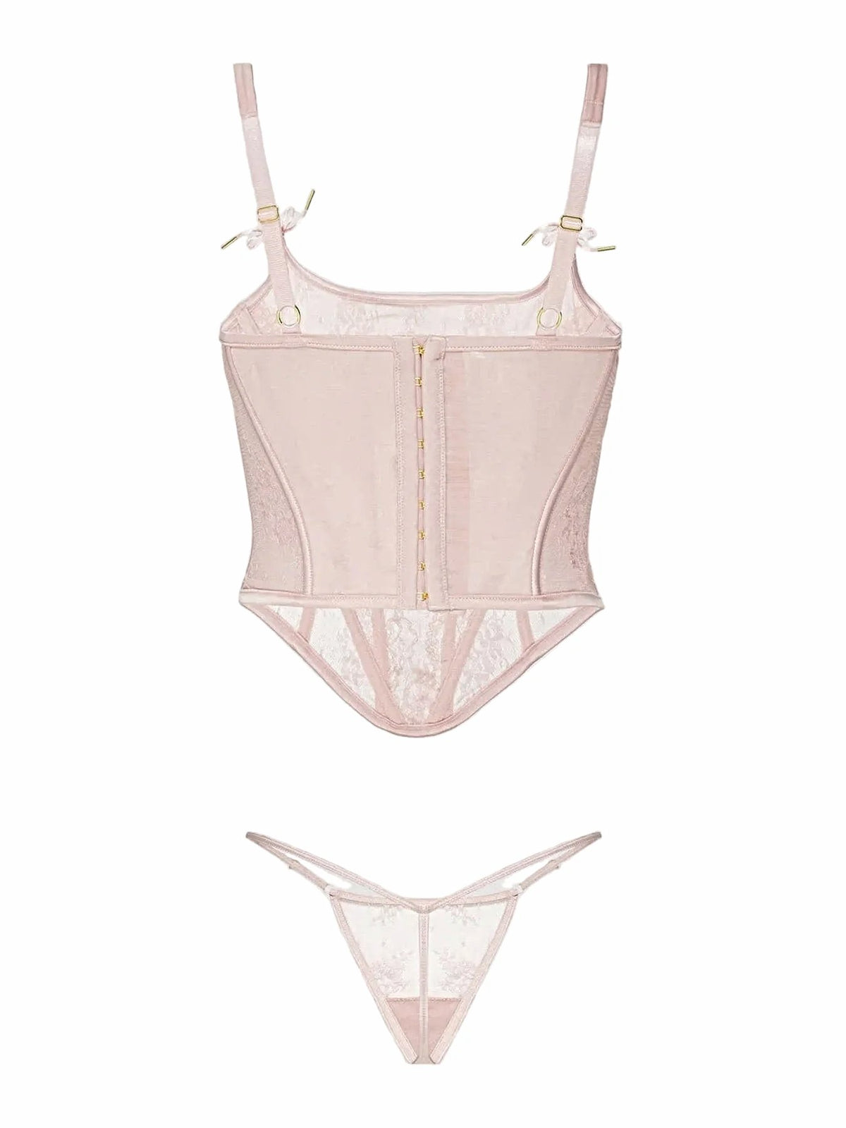 JOCELYN LACE UNDEREWIRE BUSTIER & G-STRING SET -