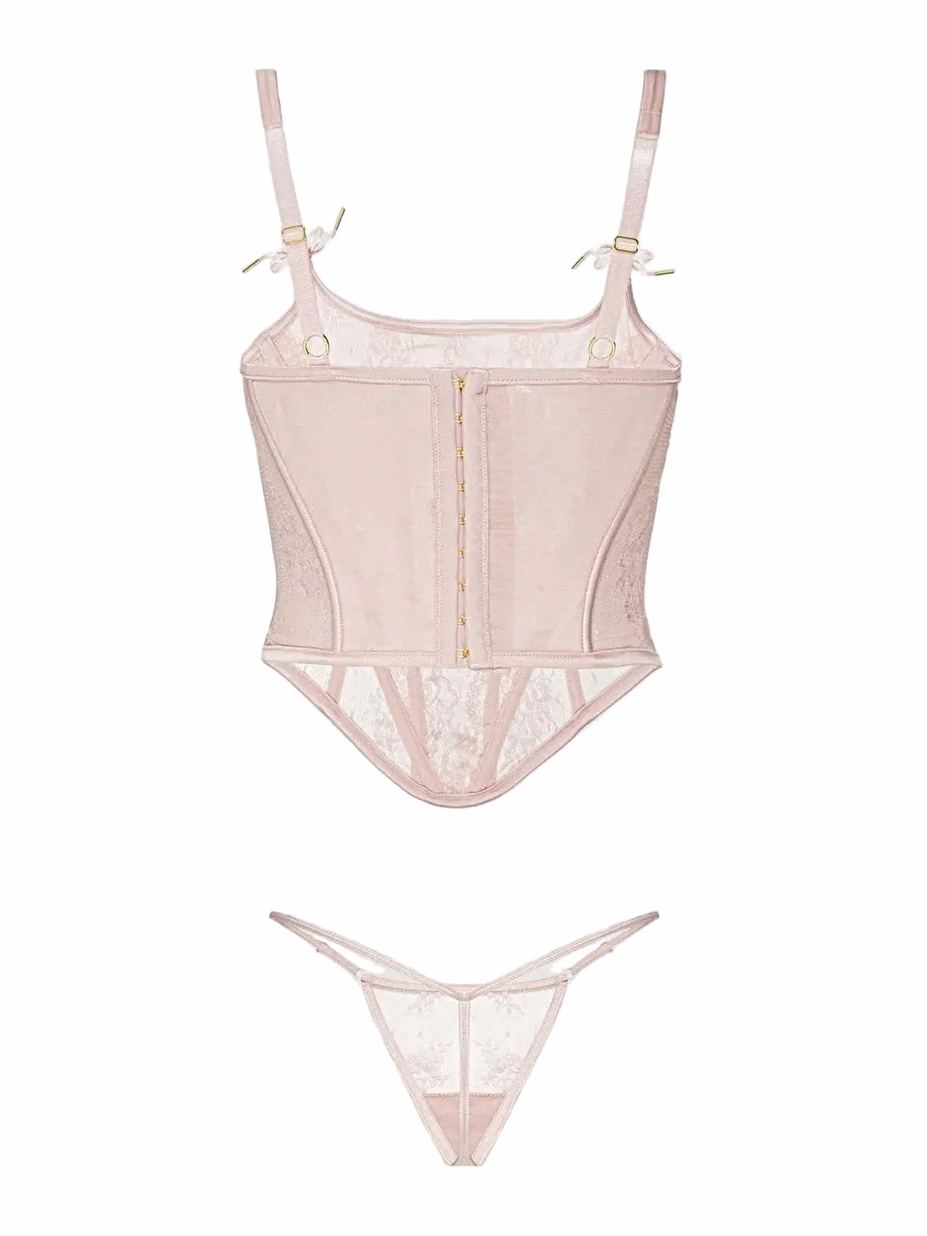 JOCELYN LACE UNDEREWIRE BUSTIER & G-STRING SET -